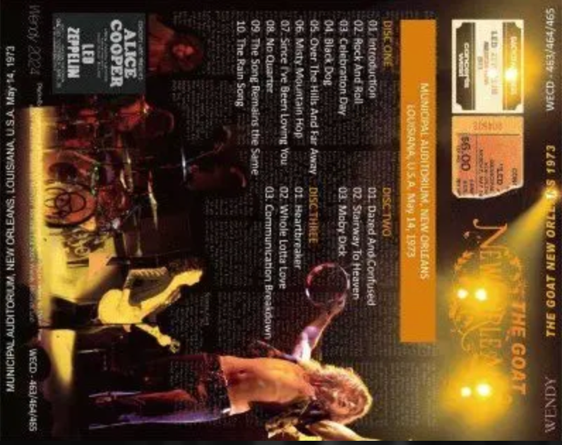 LED ZEPPELIN / 1973 THE GOAT NEW ORLEANS (3CD) W/obi NEW | eBay