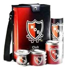 NEWELL'S OLD BOYS MATE SET con BOLSO Mate Bombilla Azúcar Cuenco Yerbera Termo Cubierta
