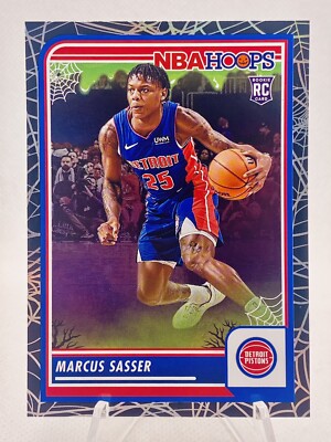 Marcus Sasser 2023-24 Panini NBA Haunted Hoops RC #45 SPIDER WEB HOLO