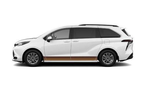 Retro sport stripes decals stickers graphic design vinyl kit for Toyota Sienna - Bild 5 von 12