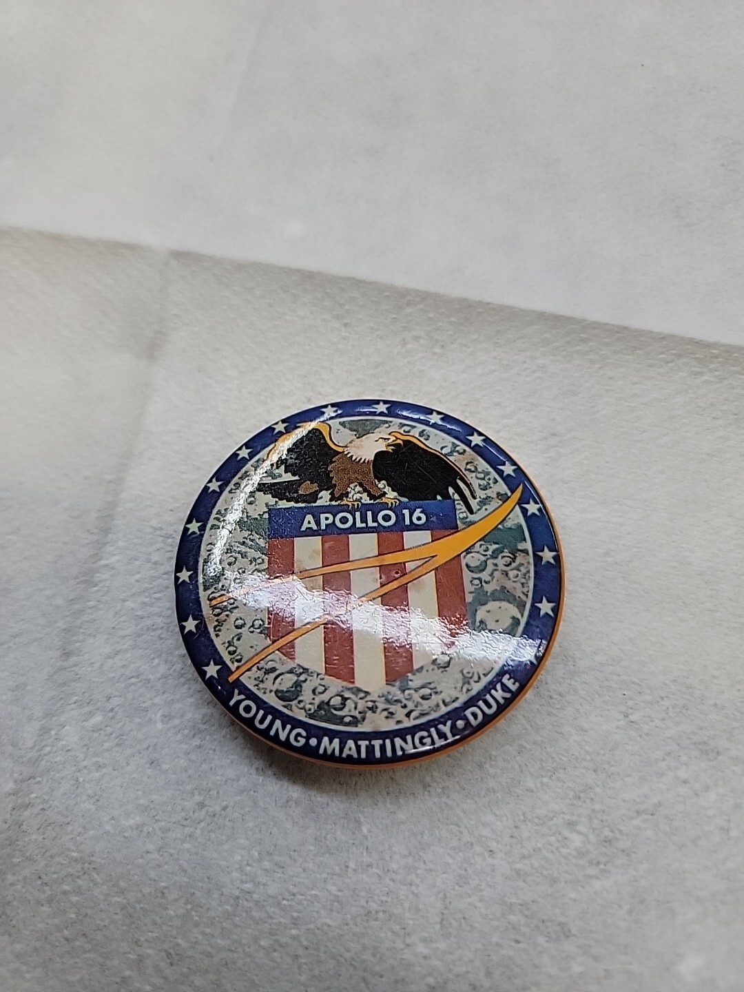 Nasa Pin Button NASA Apollo 16 Pinback Button 2