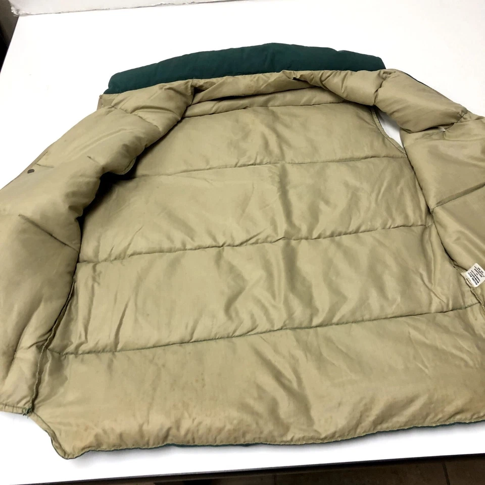 Chaleco De Colección Años 80 Rainier Para Hombre Verde Prime GOOSE DOWN PUFFER Nieve Esquí L Foto 3 de 4