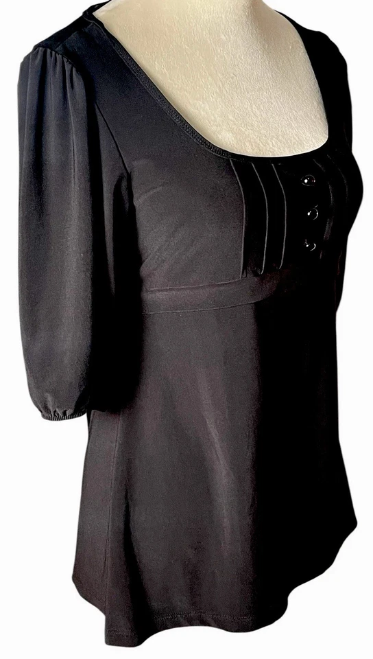 Винтажный Y2K Baby кукла верхний женщин черный Whimseygoth Sz L темно Academia женский EUC - Изображение 2 из 4