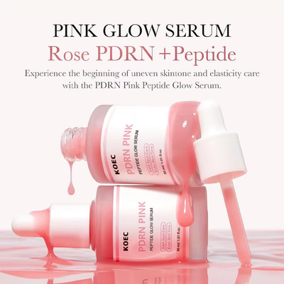 30 ml Lachs PDRN Pink Peptid Glow Gesichtsserum dunkle Flecken Pflege gleichmäßiger Hautton En