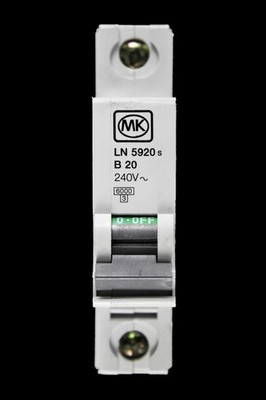 MK 20 AMP CURVE B 6kA MCB SCHUTZSCHALTER LN 5920s SENTRY