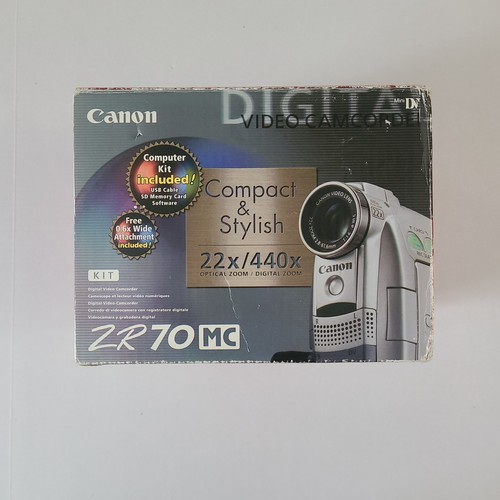 Canon ZR70 MC NTSC MiniDV Digital Video Camcorder Brand New Vintage - Picture 2 of 19