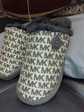 Michael Kors Janis Faux Fur-Lined Logo Slipper Size 5M