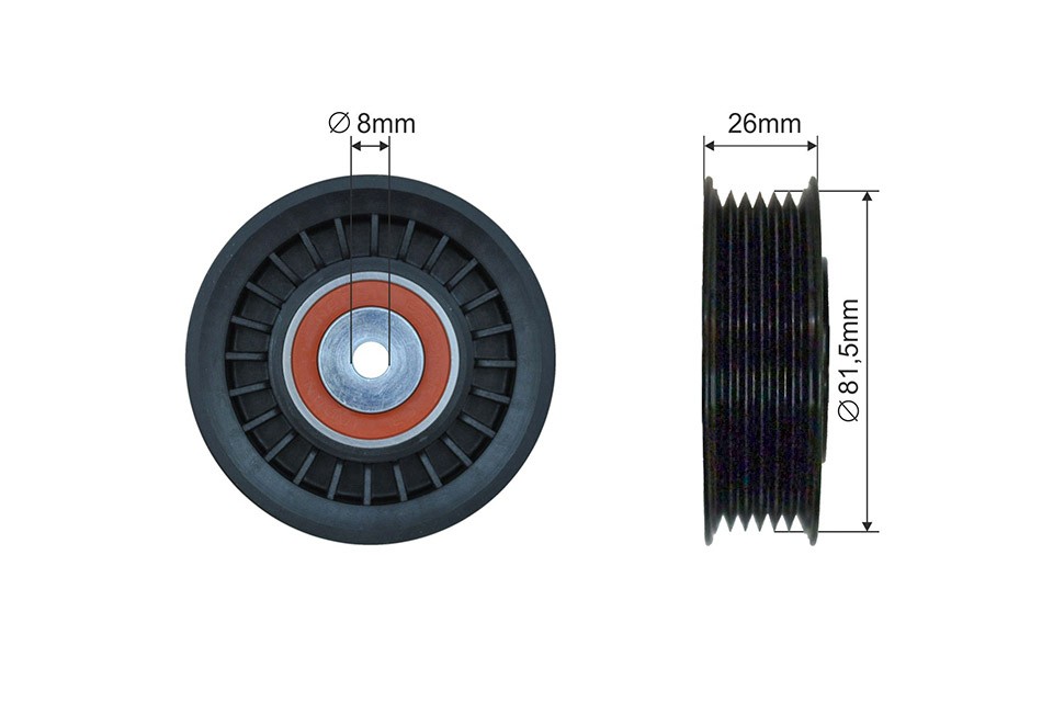 TENSIONER PULLEY VRIBBED BELT RNK-VW-029 FORATA/AUH/BCQ/AGK 2.8L 4cylCECB 2.5L - Image 8