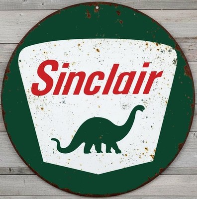 Sinclair 8'' Diameter Vintage Novelty Metal Sign Made In USA New!