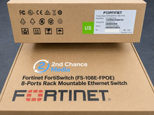 Fortinet FortiSwitch FS-108E-FPOE 8-Ports Rack Mountable Ethernet Switch