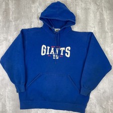 Vintage Lee New York Giants Hoodie Mens Large Blue NFL Football Sweatshirt 90s