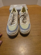 Nicole Miller New York Brita Woven Mixed Media Platform Sneaker 8.5 US