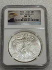 2012 SILVER EAGLE  NGC MS70 FIRST RELEASES ~~ RARE BALD EAGLE LABEL (X)