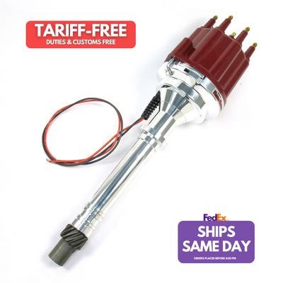 Pertronix Ignition D100811, One Sbc/Bbc Billet Dist. W/ Red Cap & Male Tower - Picture 1 of 10