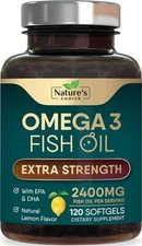 Triple Strength Omega 3 Fish Oil Supplement, EPA and DHA Fish Oil Omega 3 Fatty