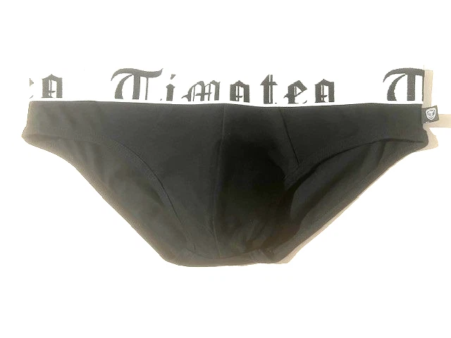 Nuevo TIMOTEO Para Hombres Negro Algodón Súper Bajo Bikini Calzoncillo Ropa Interior talla XL #202 Foto 3 de 4