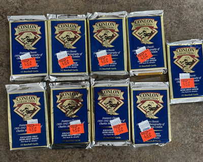 1993 Conlon Collect Features Classic 1905-1942 Photos 9 pks of 15 cards Sealed