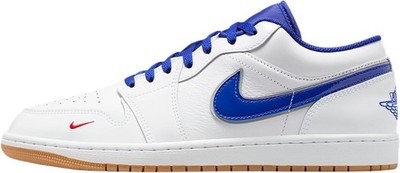 Air Jordan 1 Low SE Men's Shoes (White/Old Royal/Gum Yellow/University Red) Size