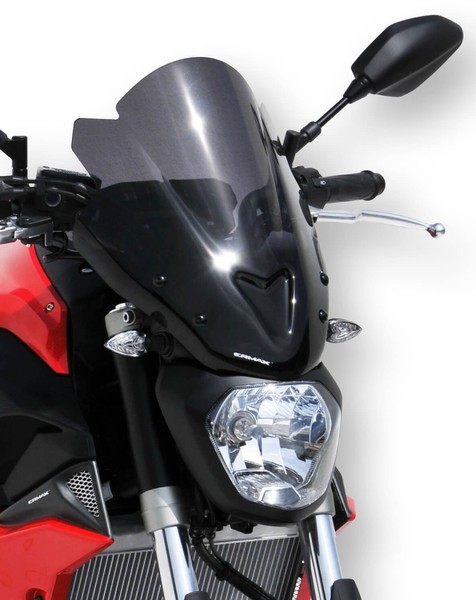 Yamaha MT07 14/17 Windschutzscheibe Ermax Saute Vent Bulle Haut Schwarz -0602121-image