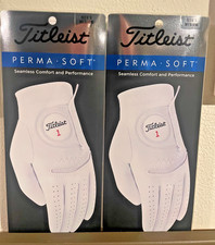 2 Titleist Perma Soft Pearl Leather Golf Gloves Men's Cadet Medium - New