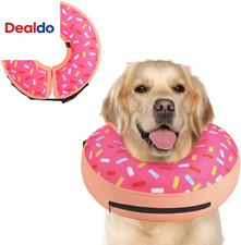 Inflatable Dog Cone Collar Alternative after Surgery, Doggie Neck Donut Collar R