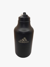 Adidas XL Steel 2L Metal Water Bottle 64oz Black Insulated Straw Lid