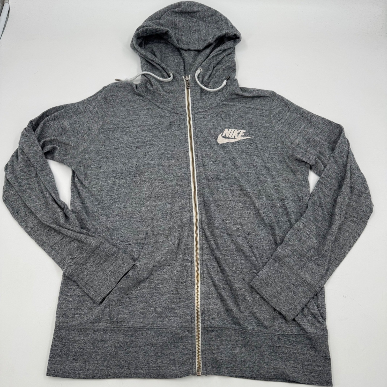 SACAI X NIKE Nike giacca felpa con cappuccio zip intera donna XL grigia atletica leggera abbigliamento attivo