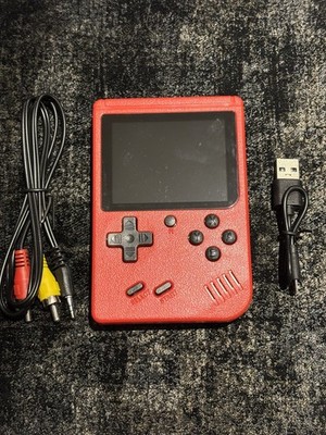 Plus Handheld Konsole kommt mit 500 integrierten Spielen Wiederaufladbar Rot Neu in OVP