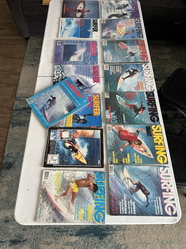 15 Vintage Surfer Magazines 1983 lot Surfing all from 1983 OP / nice lot