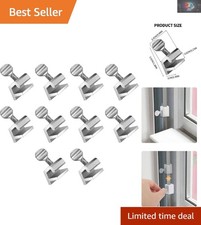 10-Pack Aluminum Sliding Window Locks   Enhanced Security  Child Safety
