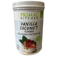 Primal Kitchen Vanilla Coconut Flavored Collagen Peptide Mix 14.4oz BB 08/2027