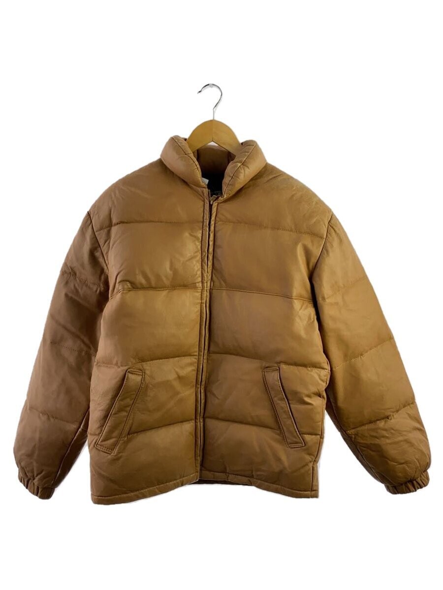 Schott Brown Leather Down Jacket Size 38