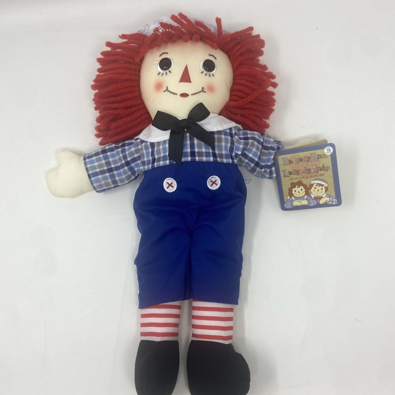 Raggedy Andy Plush Doll 17” New Classic Toy