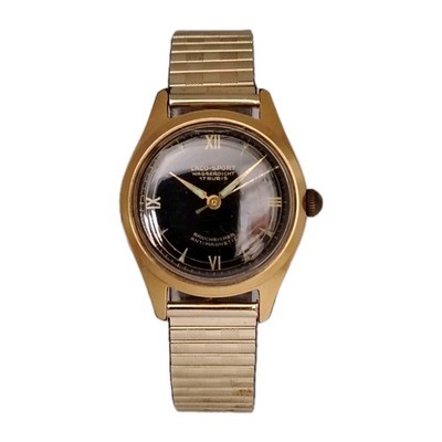 VW 100.000km LACO Sport mechanische Handaufzug Herrenuhr 17 Rubis mit Zugband