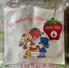Vintage NWT Strawberry Shortcake Cream Small Carry-Alls Bag