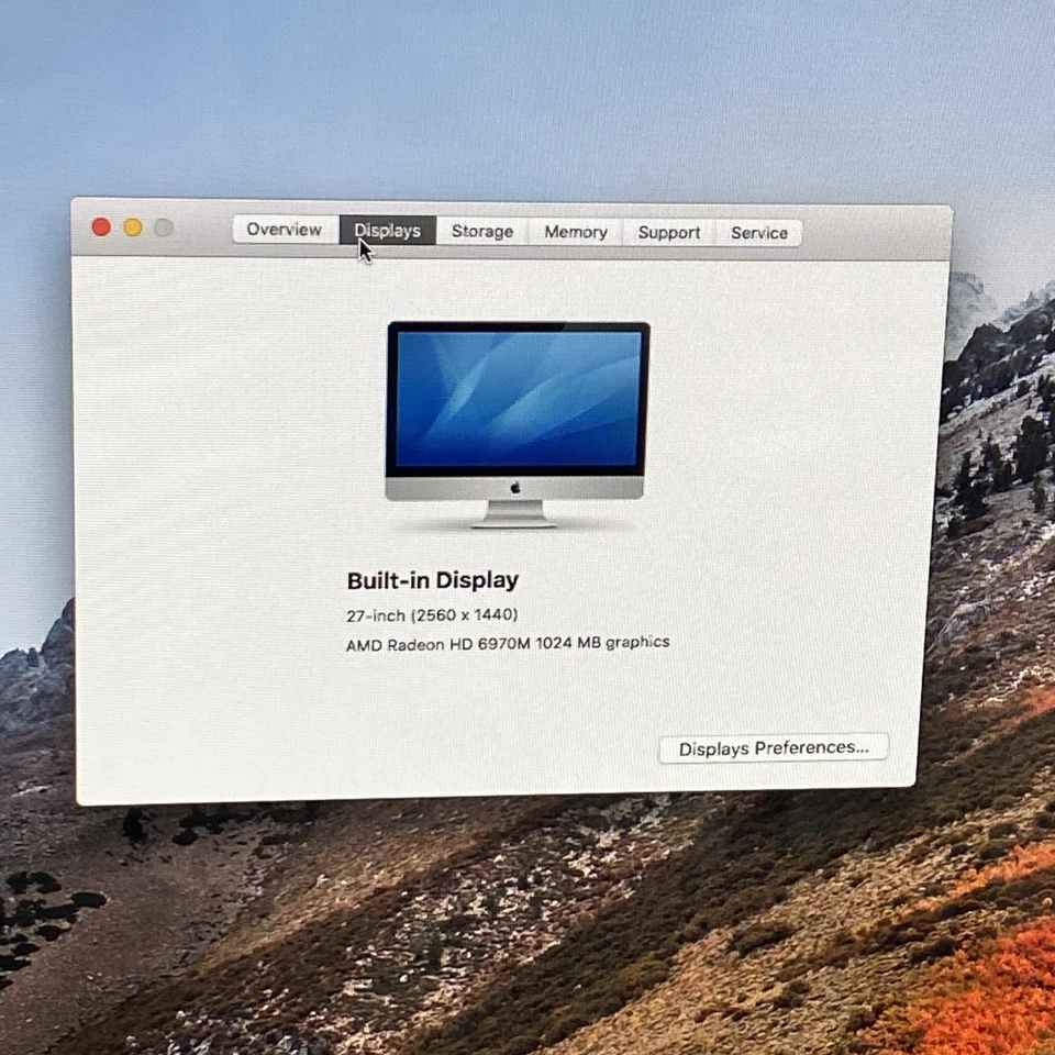 Apple A1312 iMac 27" 2011 3.4GHz Core i7 32GB RAM 480GB SSD macOS 10.13.6 - Image 3 of 4