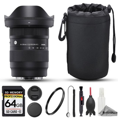Sigma 16-28mm f/2.8 DG DN Contemporary Lens (Sony E) - 8pc 64GB Memory Bundle