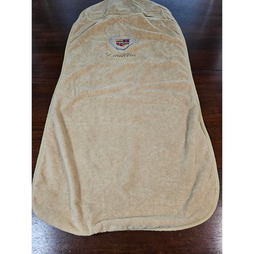 Cadillac Tan Terry Cloth Seat Towel Protector Embroidered Logo Car Cover