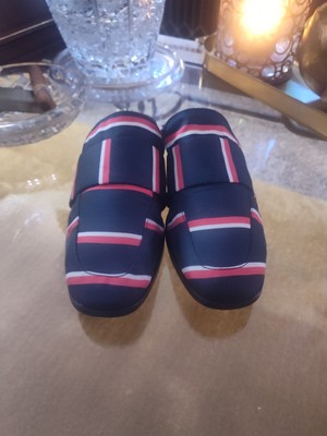 Free People At Ease Mule Slip On Shoes Navy Stripe Women's  Size 38 Closed Toe
