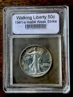 1941s -64 - WALKING LIBERTY US  50cent COIN TONED BEAUTIFULLY 🔥🔥
