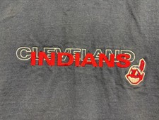 Cleveland Indians Majestic Shirt Mens Short Sleeve Large Vintage Chief Wahoo