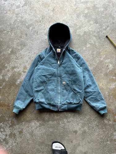 Vintage Rare Teal Quilted Lined J130 Carhartt Jacket