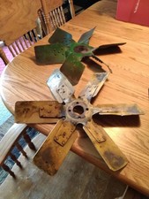 2 vintage RADIATOR FAN BLADEs from tractors rough shape