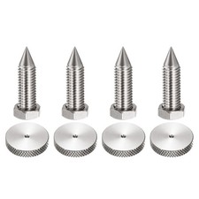 4pcs 316L Stainless Steel Speaker Spike Kit M10x40mm with Pad Silver