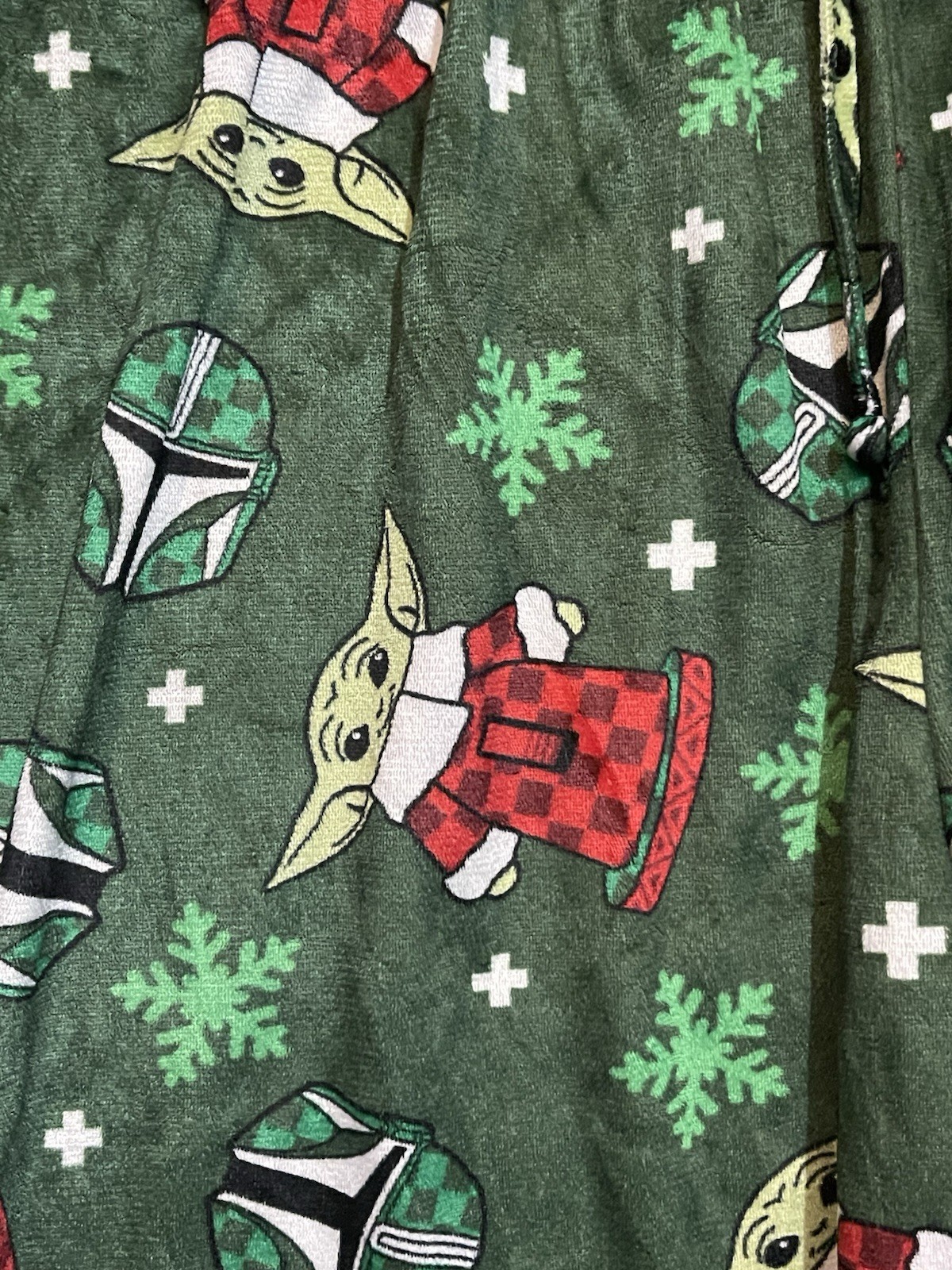 Star Wars Baby Yoda and Boba Fett Holiday Pajama Pants Size Large