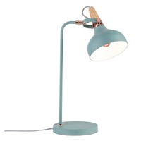Tischleuchte Neordic Juna, 1-Flammig, SoftgrüN / Kupfer / Holz