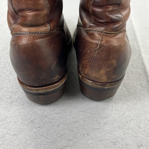 Vintage Chippewa Leather Boots Men’s 11.5 Brown 9in Pointed Toe Made In USA - 第 8/13 張圖片