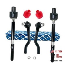 4Pcs ES801000 EV800896 for 13-17 Accord Front Outer and Inner Tie Rod End