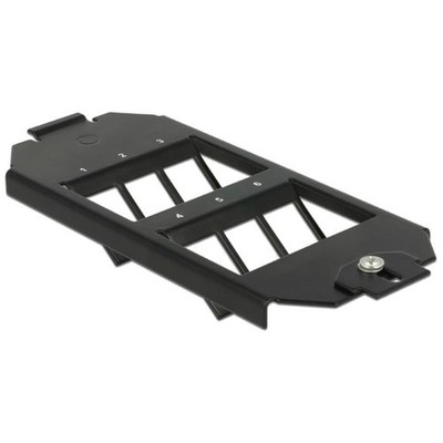 Delock Keystone Halterung 6 Port für Bodentank