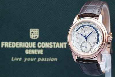 [NEUWERTIG / mit Box] Frederique Constant FC-718WM4H4/6 Roségold Worldtimer...